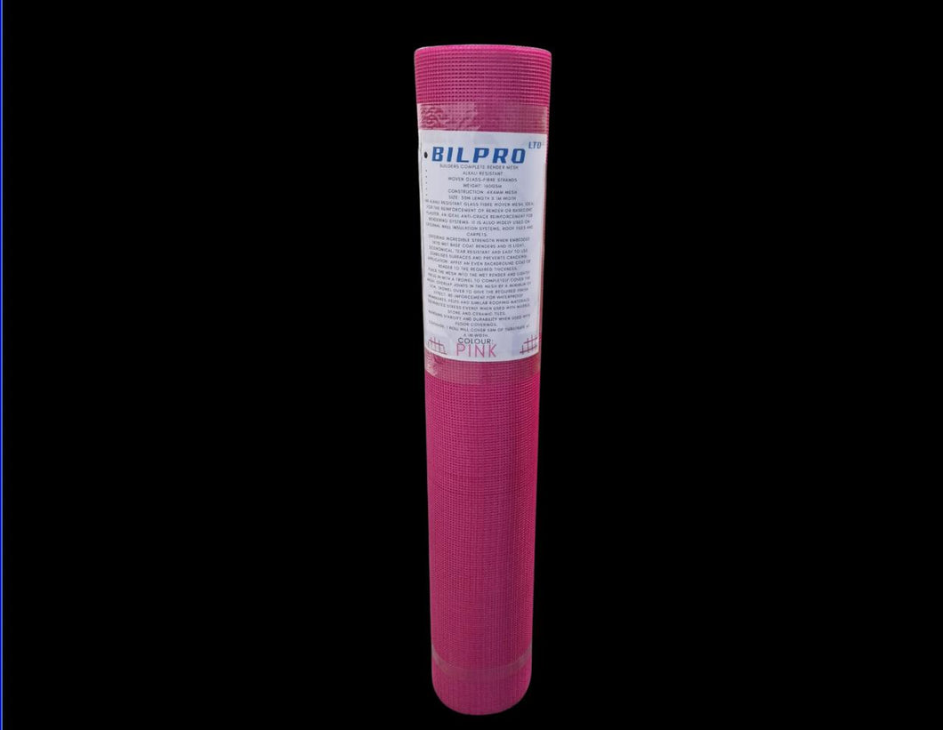 1mtr x 50mtr PINK RENDER MESH